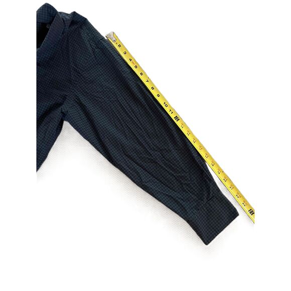 Nautica Blue Green Plaid Button Down Long Sleeve Shirt Men's Large 17.5 34/35 - Picture 9 of 10